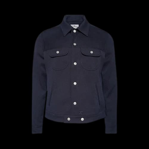 Courrèges Signature Twill Trucker Jacket 'Navy'