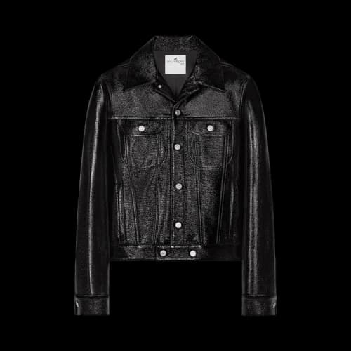 Courrèges Signature Vinyl Trucker Jacket 'Black'