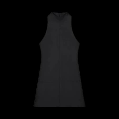 Courrèges Sleeveless Twill A-Line Dress 'Black'