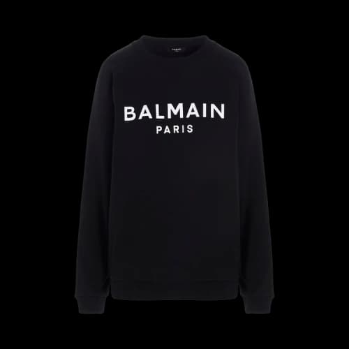 Balmain Printed Logo Sweatshirt 'Noir/Blanc'