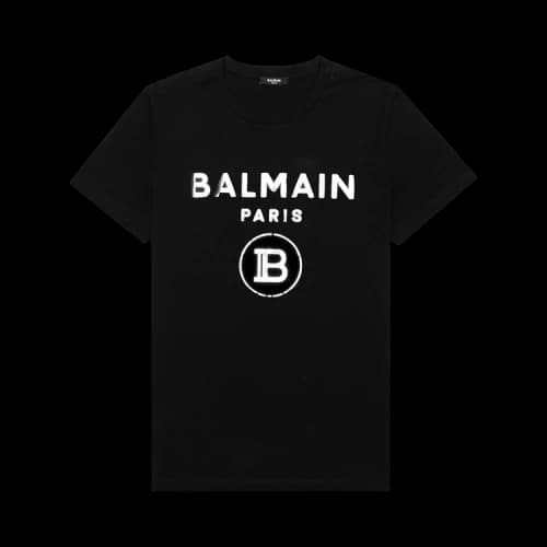 Balmain Silver Foil T-Shirt 'Black'