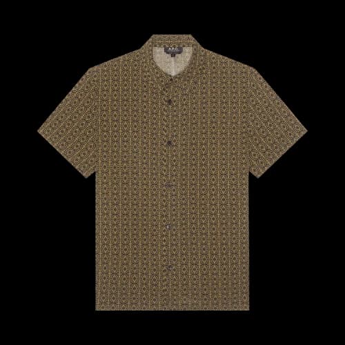 A.P.C. Leandre Short-Sleeve Shirt 'Tobacco'