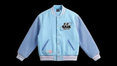 Vandy The Pink x Netflix KPOP Demon Hunters x McDonald's Saja Boys Varsity Jacket Blue