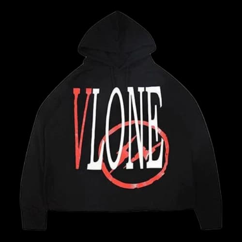 VLONE x Fragment Design Unisex Logo Sweatshirt Black/Red