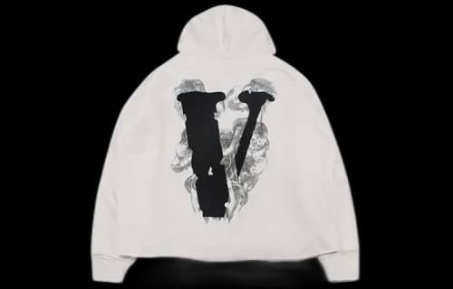 VLONE Smoke Demon Angel Hoodie 'Black White'
