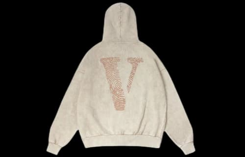 VLONE Finger Print Logo Hoodie 'Beige Red'