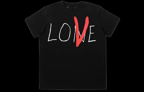VLONE Love Tee Back Large Logo Short Sleeve Couple Style Black