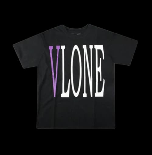 VLONE Large Logo Round Neck T-shirt 'Black Purple'
