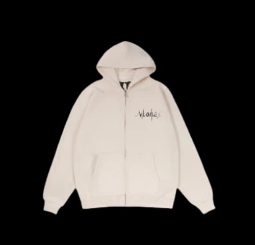 VLONE Love Logo Zip Hooded Jacket 'Cream'