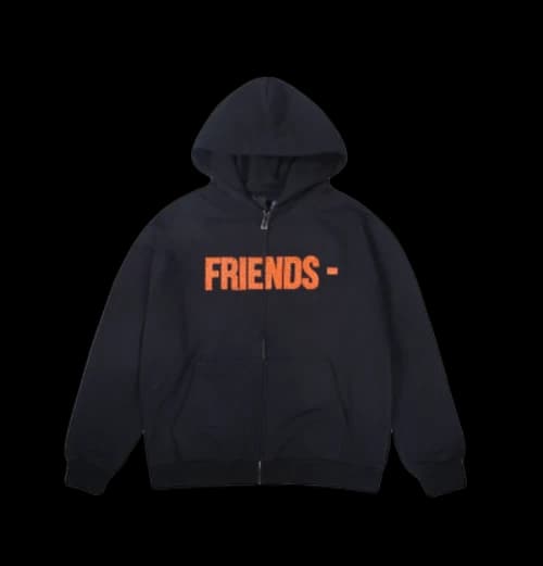 VLONE Zip Hooded Jacket 'Black Orange'