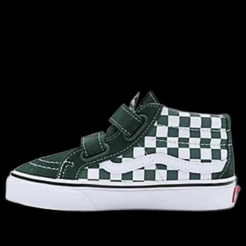 (PS) Vans Checkerboard Sk8-Mid Reissue Hook and Loop Shoes 'Green White'