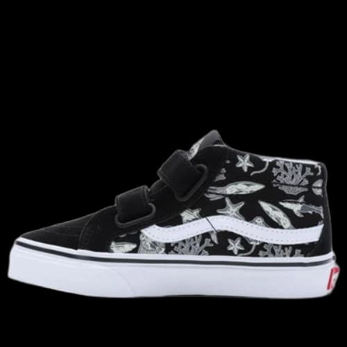 (PS) Vans Checkerboard Sk8-Mid Reissue Hook and Loop Shoes 'Black White'