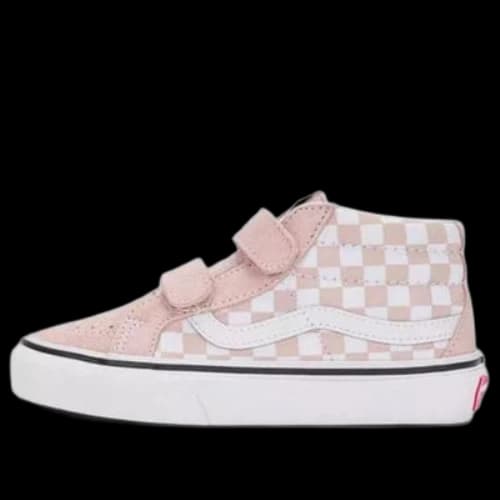 (PS) Vans SK8-MID Checkboard Shoes 'Pink White'
