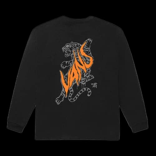 Vans Unisex Embroidery Logo Round-neck Sweateshirt Black