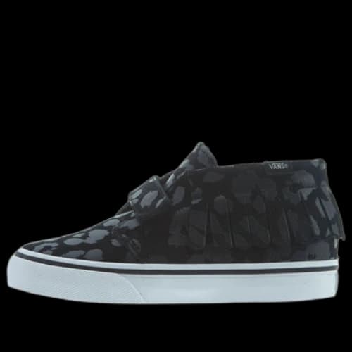 (TD) Vans Chukka V Moc Leopard Suede Skate Shoes 'Black'