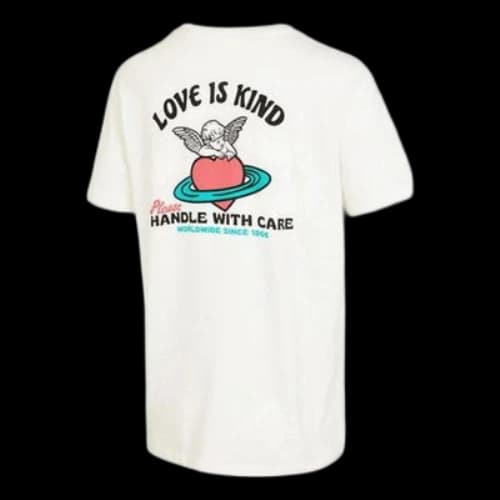 Vans Love Is Kind Boyfriend T-Shirt 'Marshmallow' (Women's)