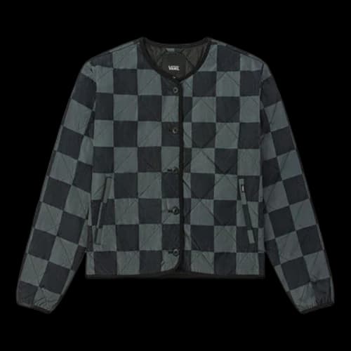 Vans Outdoor Club Forces Check Liner Jacket 'Grey Black' (Women's)