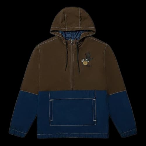 Vans x Zion Wright Half Zip Anorak Jacket 'Blue Brown'