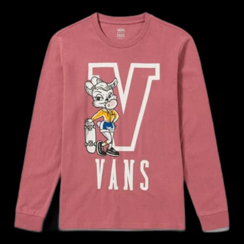 Vans Gym Class Long Sleeve T-Shirt 'Rose Red' (Women's)