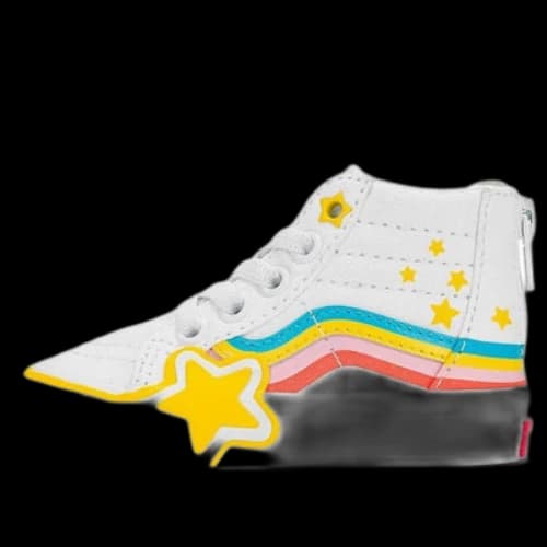 (TD) Vans Sk8-Hi Zip Rainbow Star 'White'