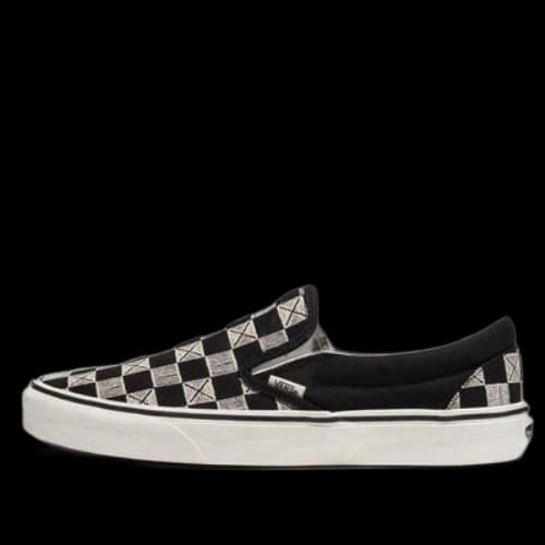 Vans Silp On Classic Stitch Checkerboard 'Grey Black'