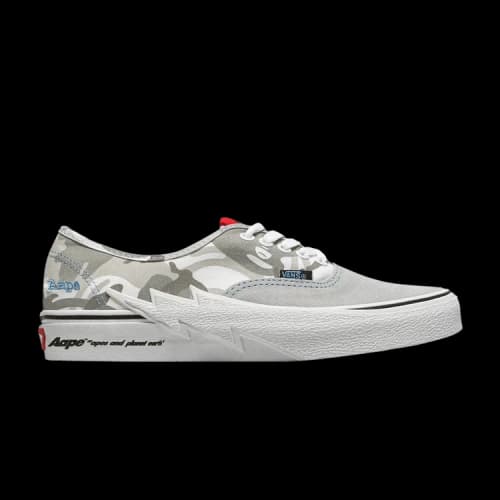 Vans X Aape Authentic Bolt Sneakers 'Grey Blue'