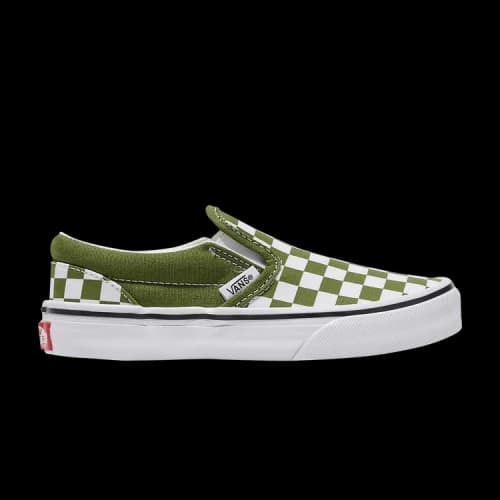 Vans Classic Slip-On Kids 'Checkerboard - Pesto Green'
