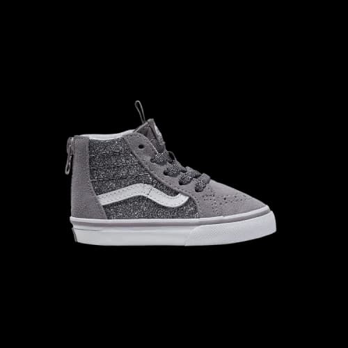 Vans Sk8-Hi Zip Toddler 'Glitter - Gunmetal Grey'