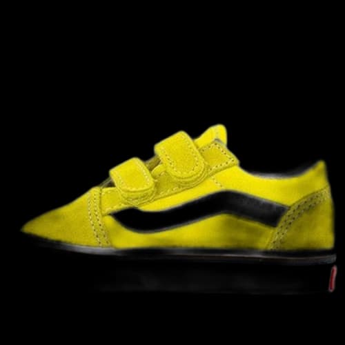 Vans Old Skool V Low Top Casual Skateboarding Shoes Kids Yellow