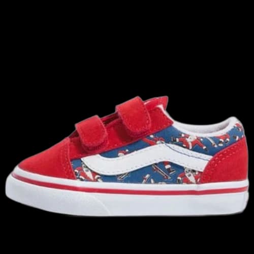 Vans Toddler Santa Shreds Old Skool Velcro 'Red Blue'