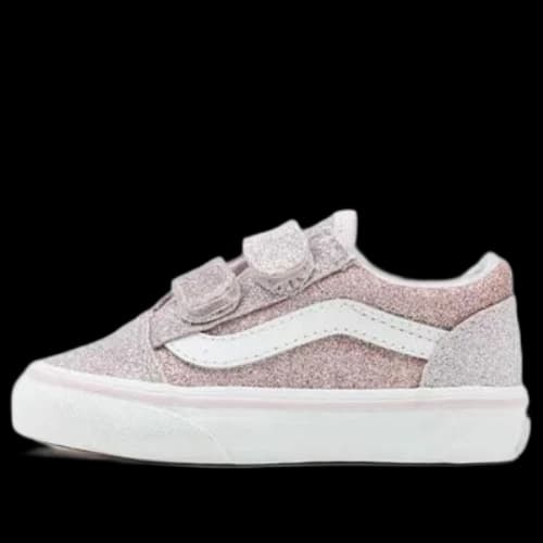 Vans Old Skool Velcro Breathable Non-Slip Wear-Resistant Low Top Casual Skate Shoes Td Rose Pink