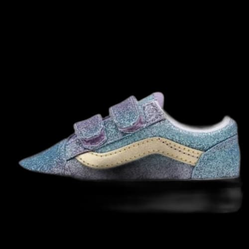 Vans Toddler Ombre Glitter Old Skool Velcro 'Blue Purple'