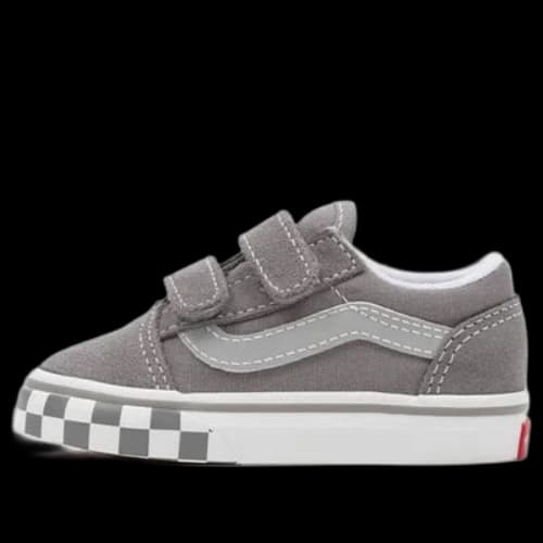 Vans Toddler Reflective Sidestripe Old Skool Velcro 'Gray White'