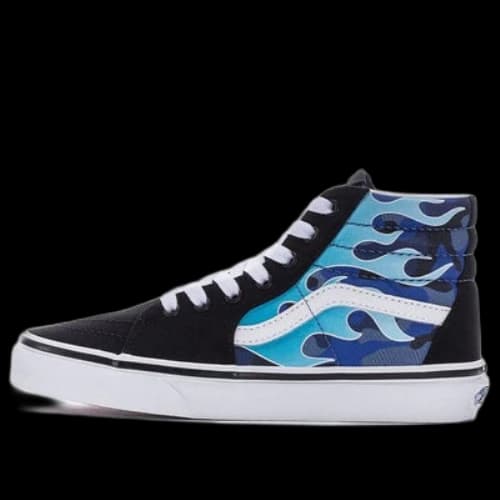 Vans SK8-HI Camo Casual Skateboarding Shoes 'Black Blue'