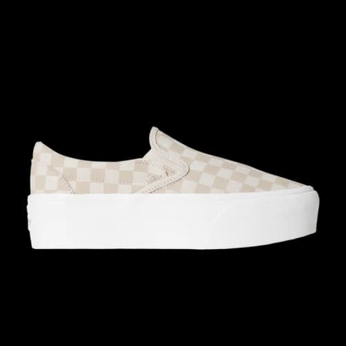 Vans Classic Slip-On Platform 'Checkerboard - Mushroom Brown'