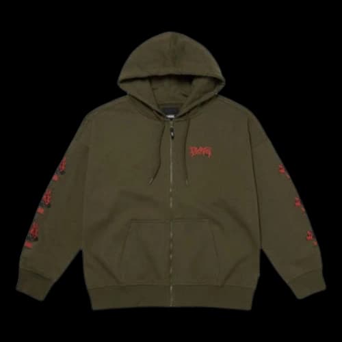 Vans x Okeh Fire Record Hoodie 'Olive Green'