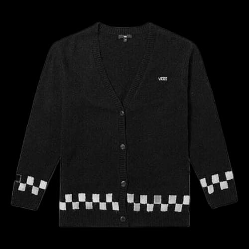 Vans Lowcheck Cardigan Sweater 'Black' (Women's)