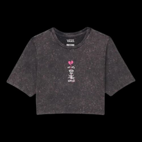 Vans Heartbreaker Crew Crop T-Shirt 'Washed Black' (Women's)