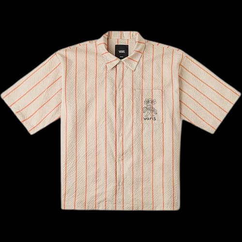 Vans Stripe Short-sleeved Shirts 'Orange Tan'