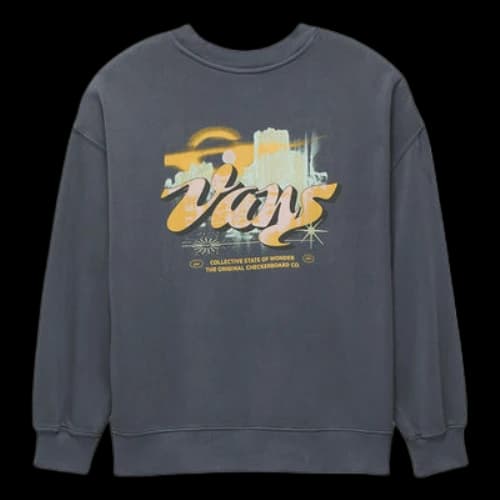 Vans Dove Mountain Slouchy Crew Sweatshirt 'Washed Black' (Women's)