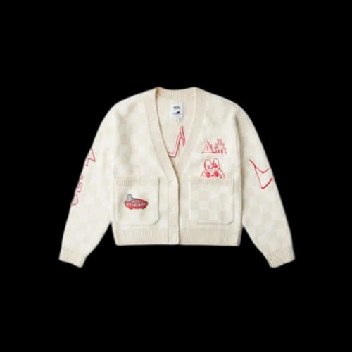 Vans The Monsters LABUBU Knit Cardigan 'White Red' (Women's)