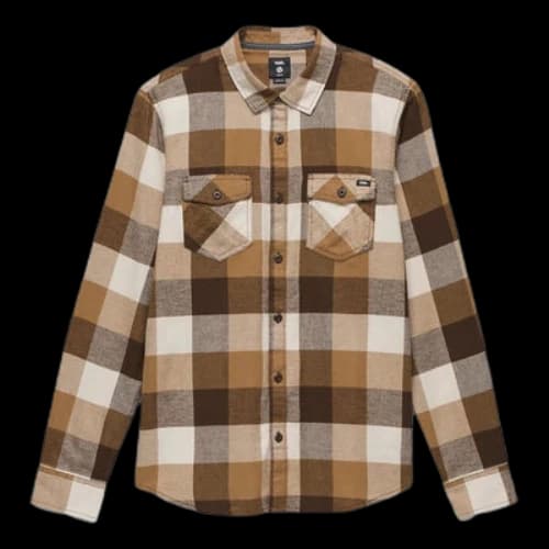 Vans Box Flannel Long Sleeve Buttondown Shirt 'Demitasse'