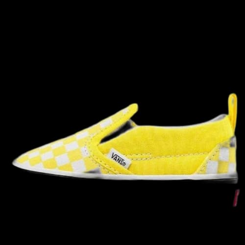 Vans Slip-On V Low Tops Casual Skateboarding Shoes Yellow White