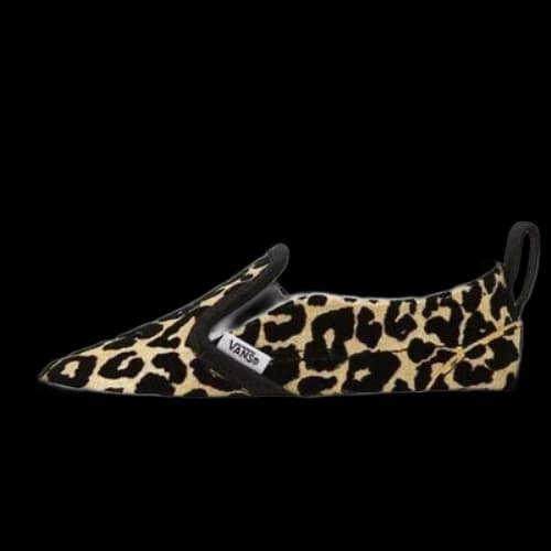 Vans Flocked Leopard Classic Slip-On Velcro 'Black Brown'