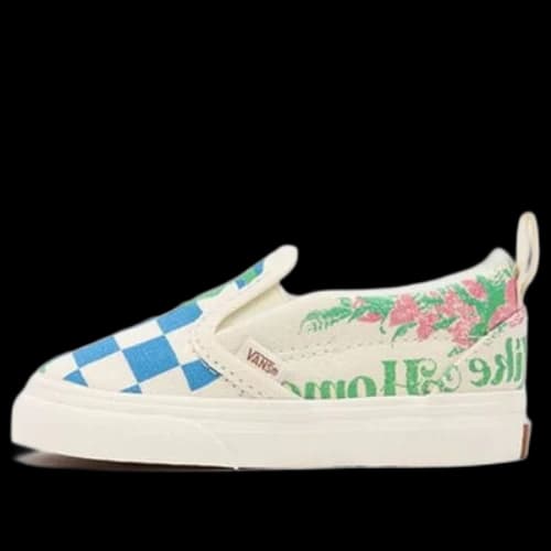 Vans Classic Slip-On Eco Theory Velcro 'White Green Blue'