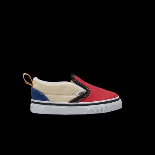 Vans Classic Slip-On V Toddler 'Color Block - Red Blue'
