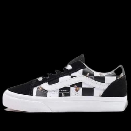 (TD) Vans Bee Check Old Skool Shoes 'Black White'