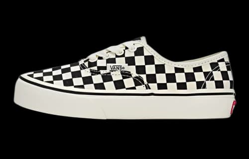 (GS) Vans Authentic Checkerboard Shoes 'Marshmallow Black'