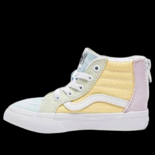 (TD) Vans Sk8-Hi Zip Shoes 'White Pink Yellow'