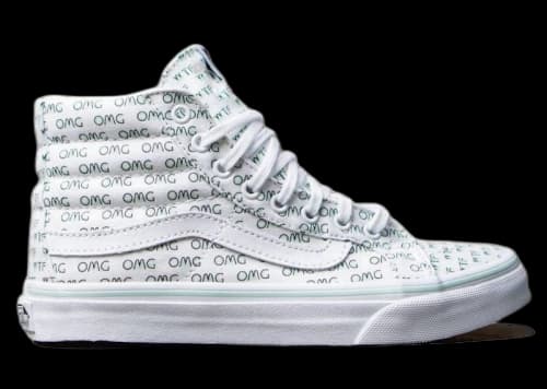 Vans Sk8-Hi Slim Sayings OMG White (Women's)